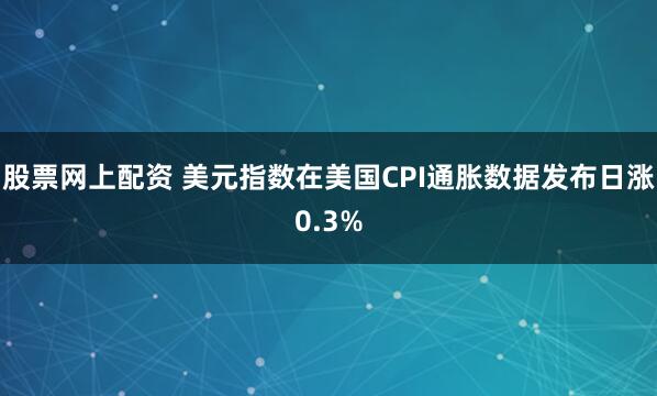 股票网上配资 美元指数在美国CPI通胀数据发布日涨0.3%